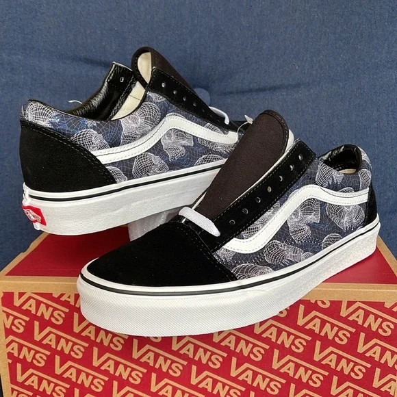 Vans Old Skool Wireframe Skulls Black True White WMNS - Picture 9 of 16